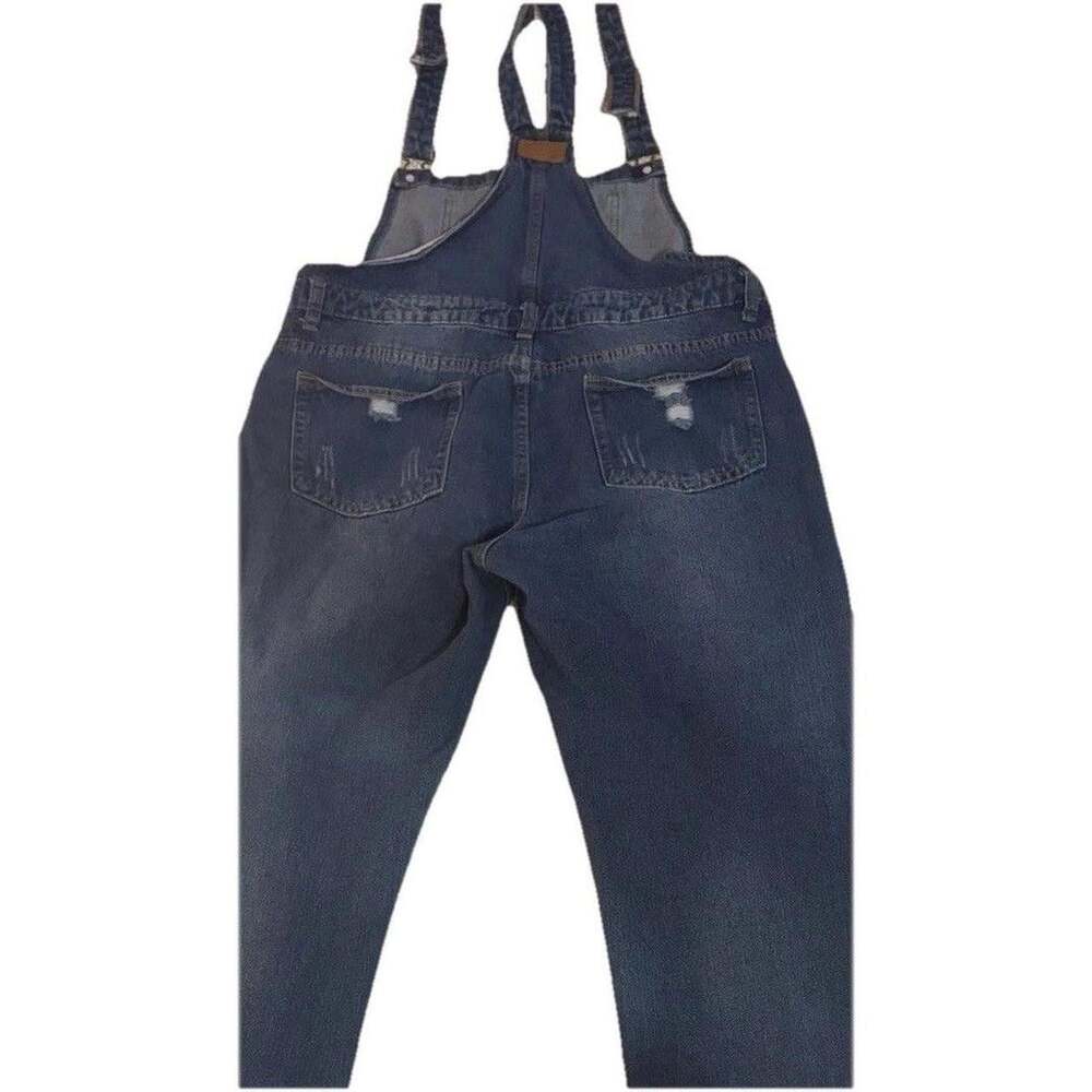 Women's L petite Blue overall denim Jeans